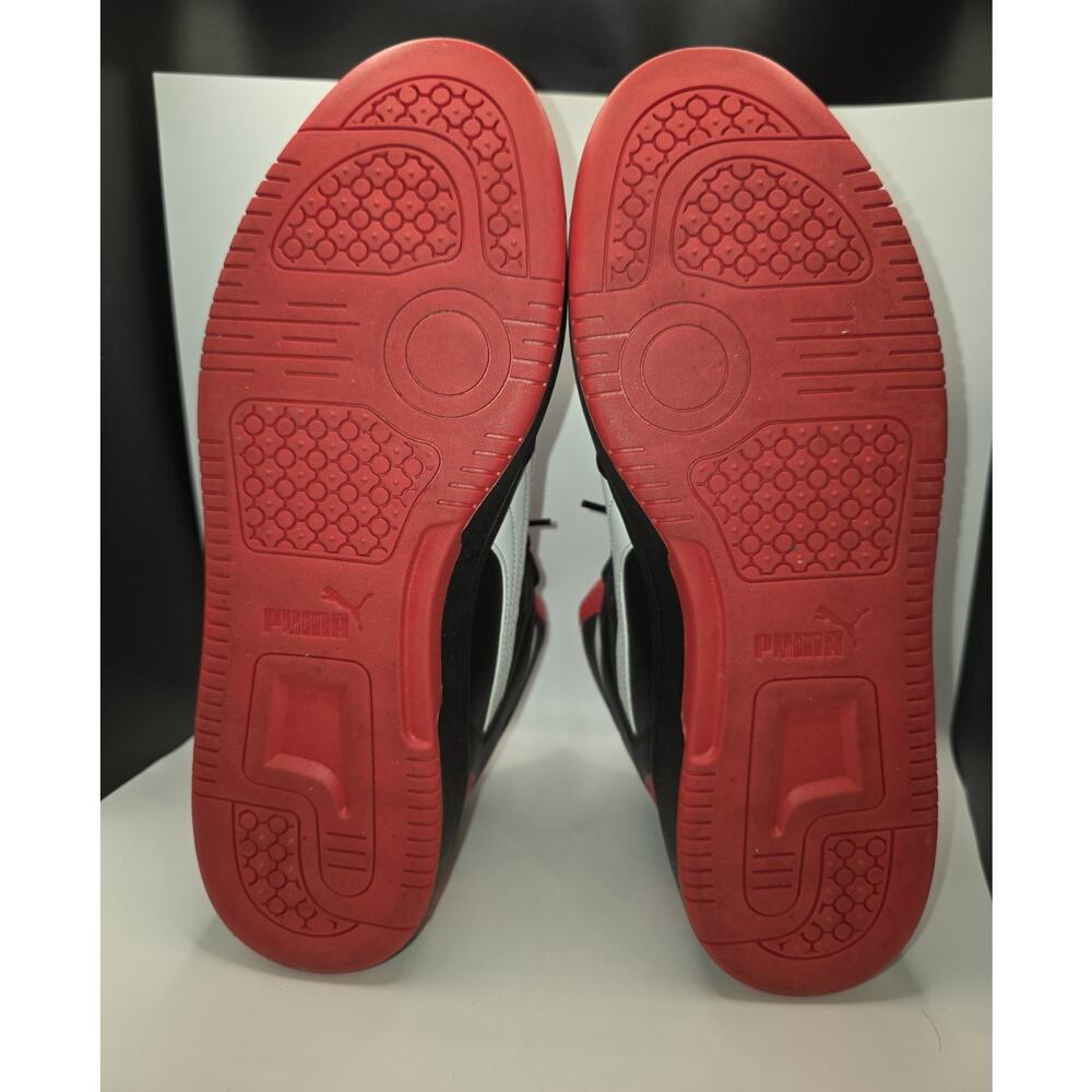 Puma Rebound LayUp SL Men's Size 11.5 Black White Red Sneakers 369573-15 - Picture 8 of 10
